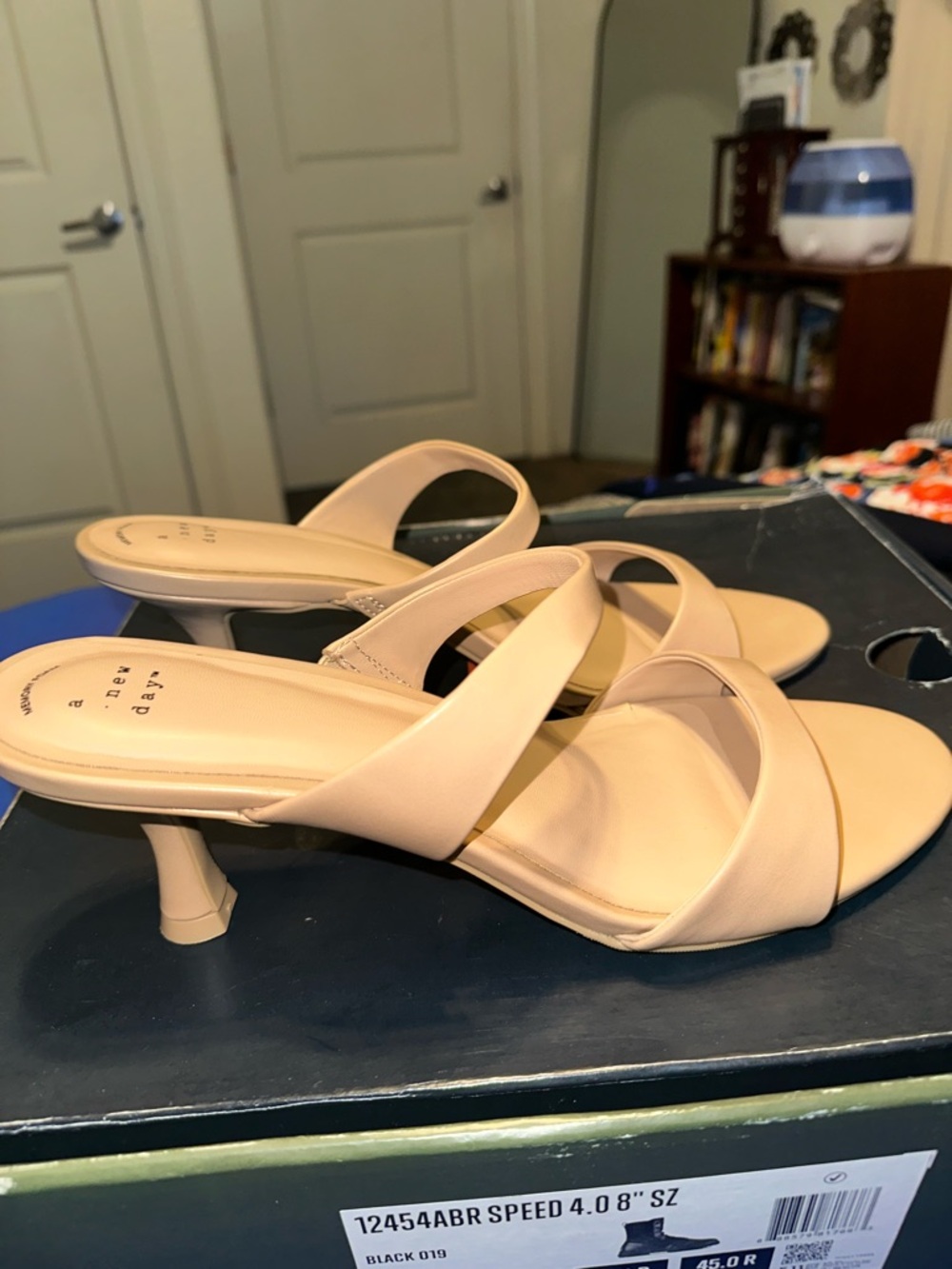 a new day Nude Strappy Kitten Heel Sandals